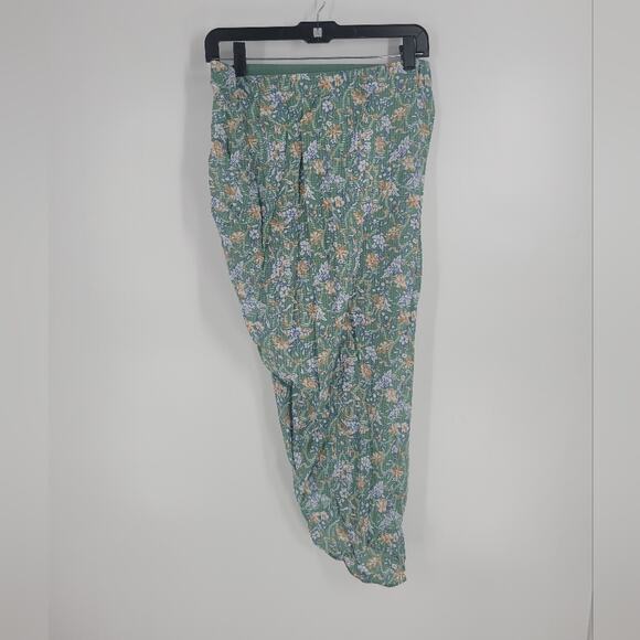 Veronica Beard Dark Seafoam Multi Hazel Ruffle Asymmetrical Skirt M - Picture 8 of 12